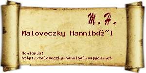 Maloveczky Hannibál névjegykártya